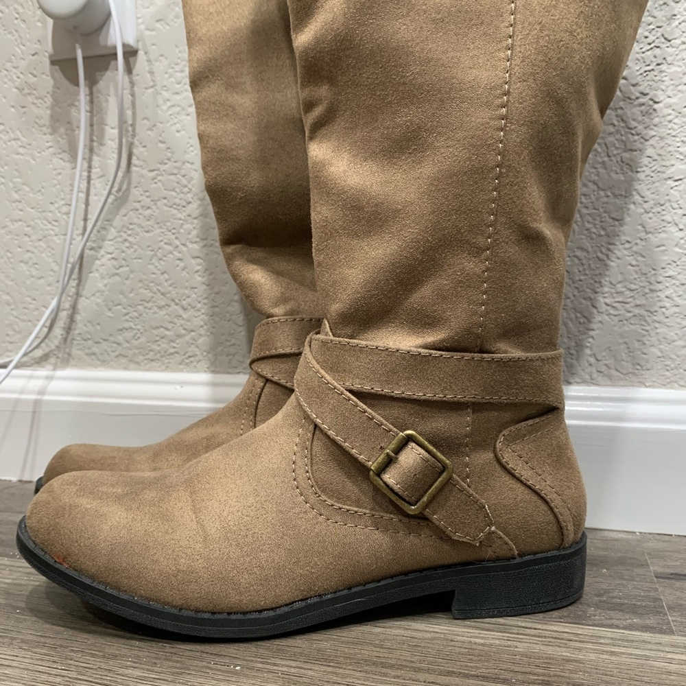 NEW brown wide calf boots